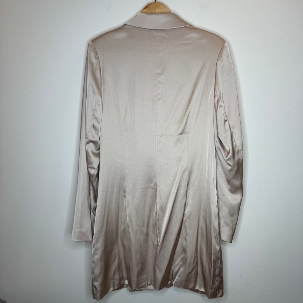 Abercrombie and Fitch Satin Blazer Dress Size L Tall - Picture 3 of 7